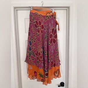 Farm Rio Mystic Wrap skirt size medium- READ!
